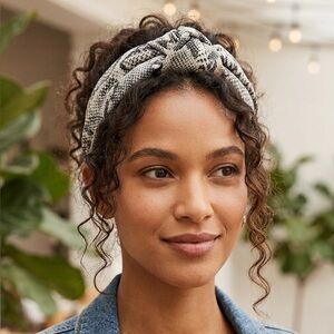 J. Crew Factory Black and Gray Reptile Headband